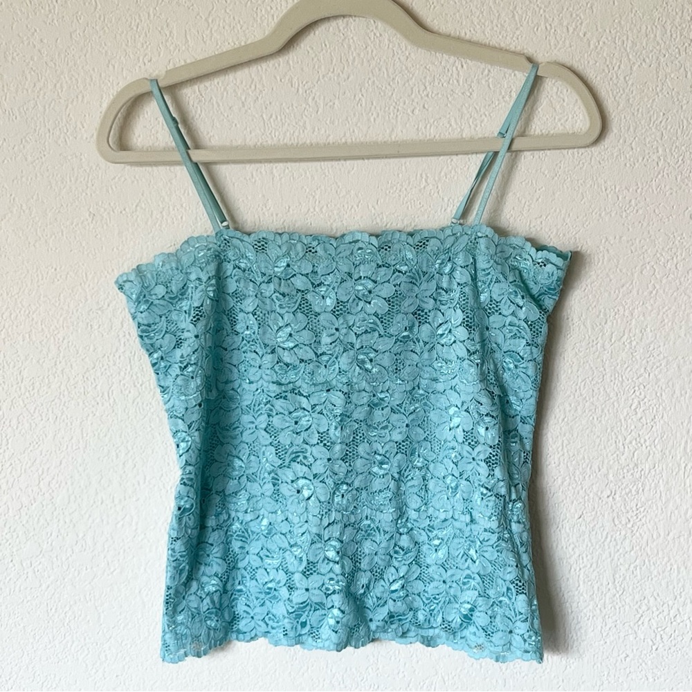 Vintage y2k 2000s studio Y sexy lace tank top
